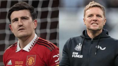 Erik ten Hag's Manchester United might be willing to sell Harry Maguire to Eddie Howe's Newcastle United in the next summer transfer season-compressed