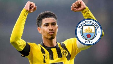 Jude Bellingham, now playing at Borussia Dortmund, is allegedly a transfer target for Manchester City-compressed