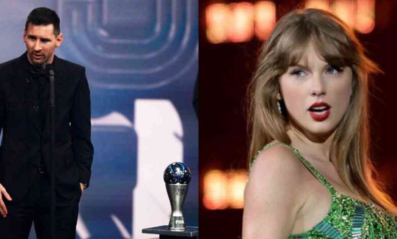 Lionel Messi and Taylor Swift. (Source: ESPN)
