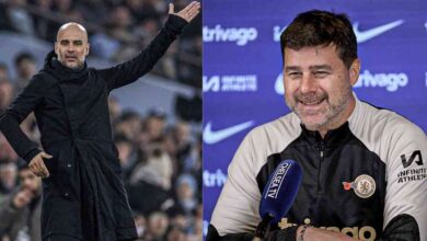 Pep Guardiola and MauricioPochettino. (Source: Twitter/Evening news)