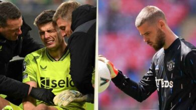 Nick Pope and David de Gea. (Source: Sky Sports)