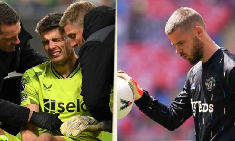 Nick Pope and David de Gea. (Source: Sky Sports)